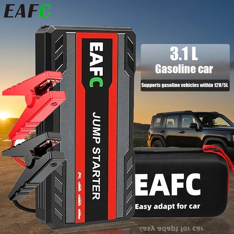 EAFC 600A arrancador de batería de coche nueva actualización banco de energía de batería para arrancador de coche amplificador de emergencia portátil 12V dispositivo de arranque automático