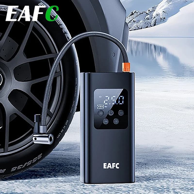 EAFC 150PSI Inflador de neumáticos inalámbrico Inflador de neumáticos de coche inalámbrico Digital para bolas de bicicleta de motocicleta bomba de aire de compresor portátil