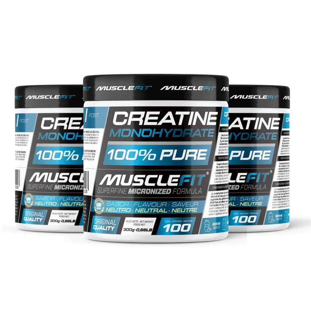 Pack 3 Creatina Monohidrato Micronizada - MuscleFit │Pack Súper Ahorro │MuscleVip