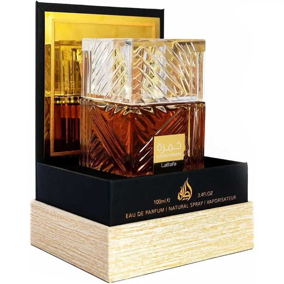 Khamrah Eau de Parfum Lattafa - Perfume de vainilla dulce, cálido y especiado, unisex, 100 ml