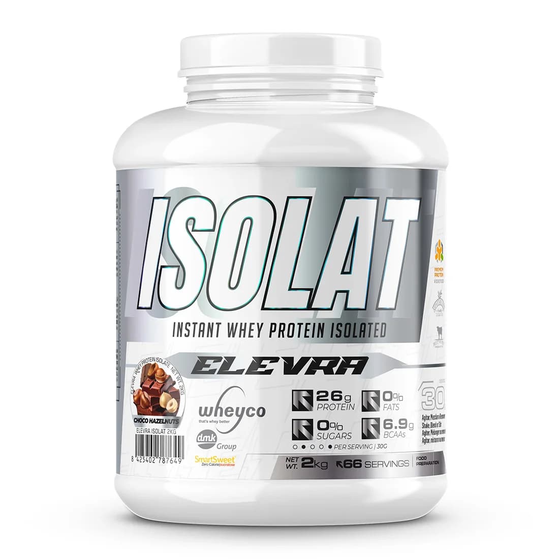 ELEVRA - Pro Isolate Protein 2Kg / Nuestra fórmula de aislado de proteína de suero de primera calidad WHEYCO® es proteína pura de alto valor biológico y contiene un perfil completo de aminoácidos con BCAA que te ayudará a aumentar tu masa muscular