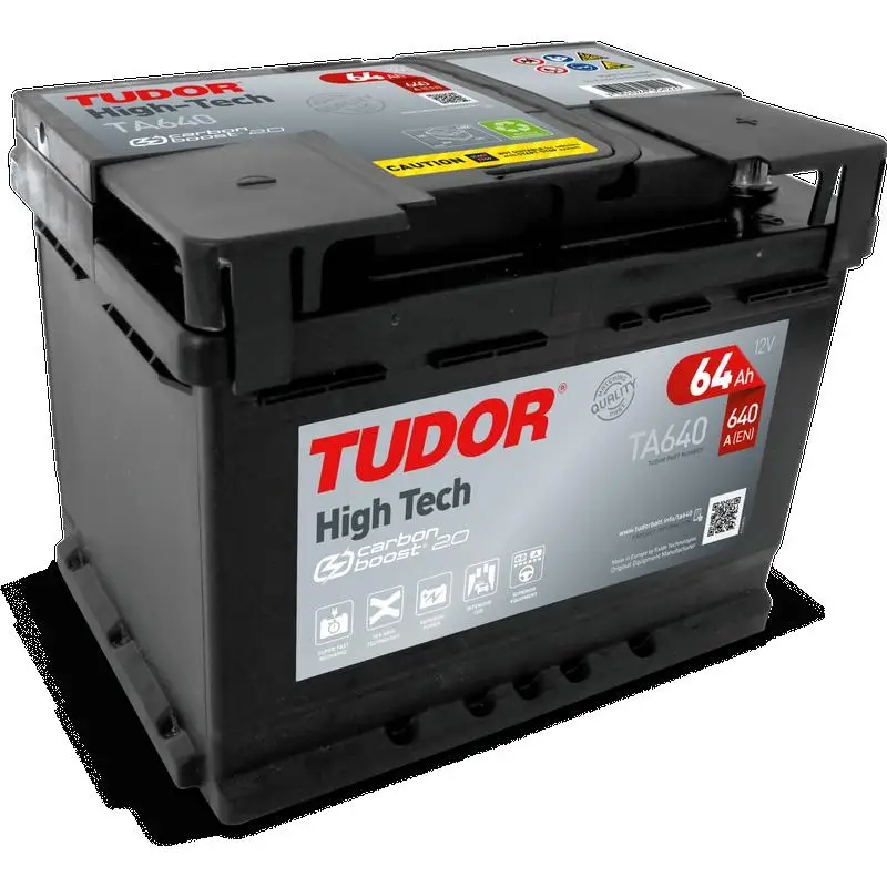 Tudor TA640 Batería de Coche 64Ah 640A - Gama High Tech de Alto Rendimiento