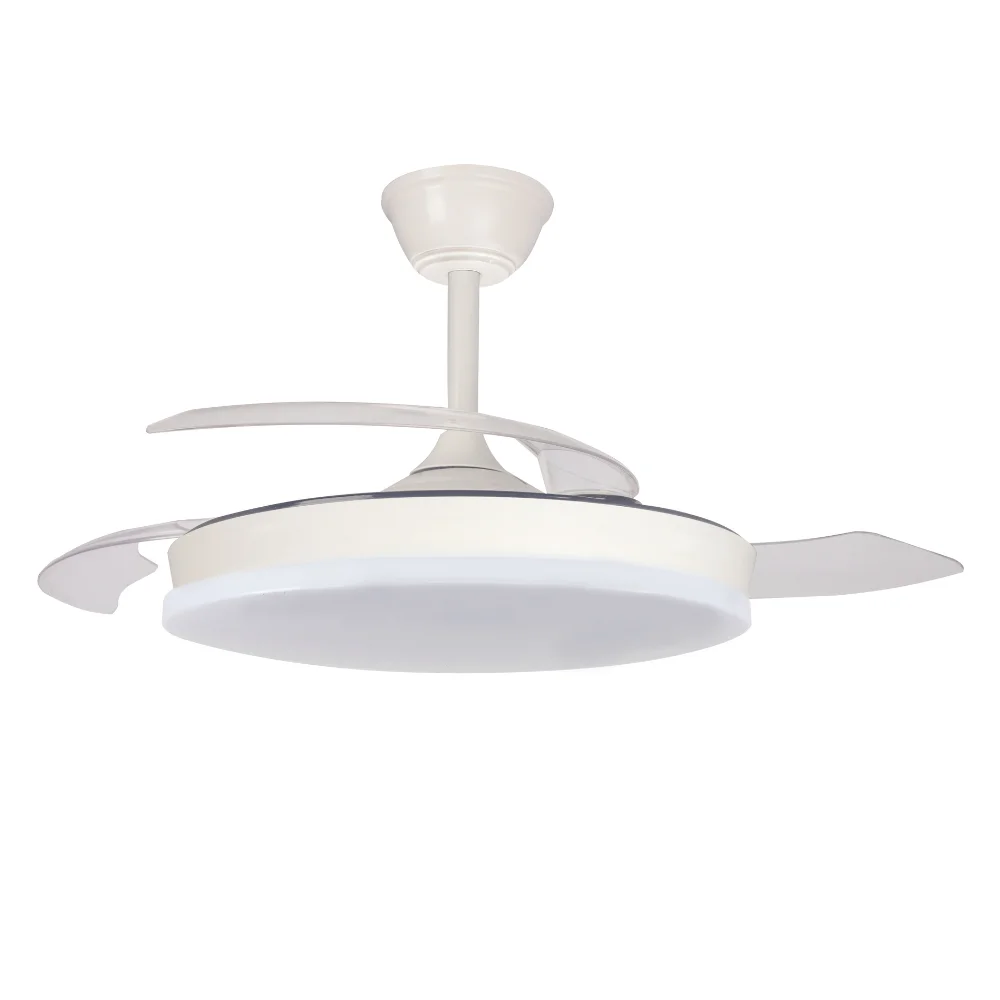 Ventilador de Techo Arpon Blanco con Aspas Retráctiles, Motor DC Ultra Silencioso, LED Regulable CCT 3 Tonos de Luz, 6 Velocidades, Función Verano Invierno, Temporizador, Mando y Smart App según modelo, 91cm 107cm 122cm y music. muy silencioso