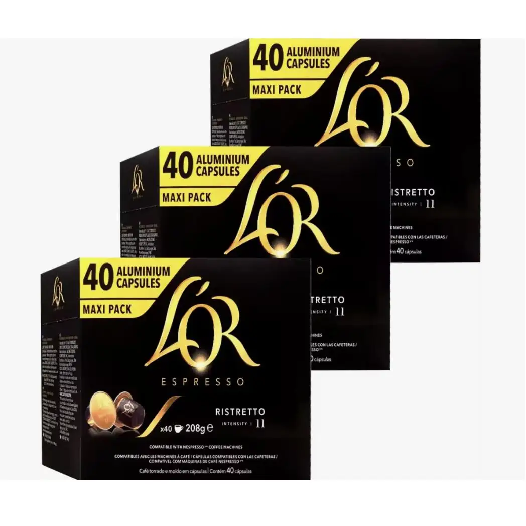 Ristretto L'Or Cápsulas de Café Ristreto embalagem 120 unidades