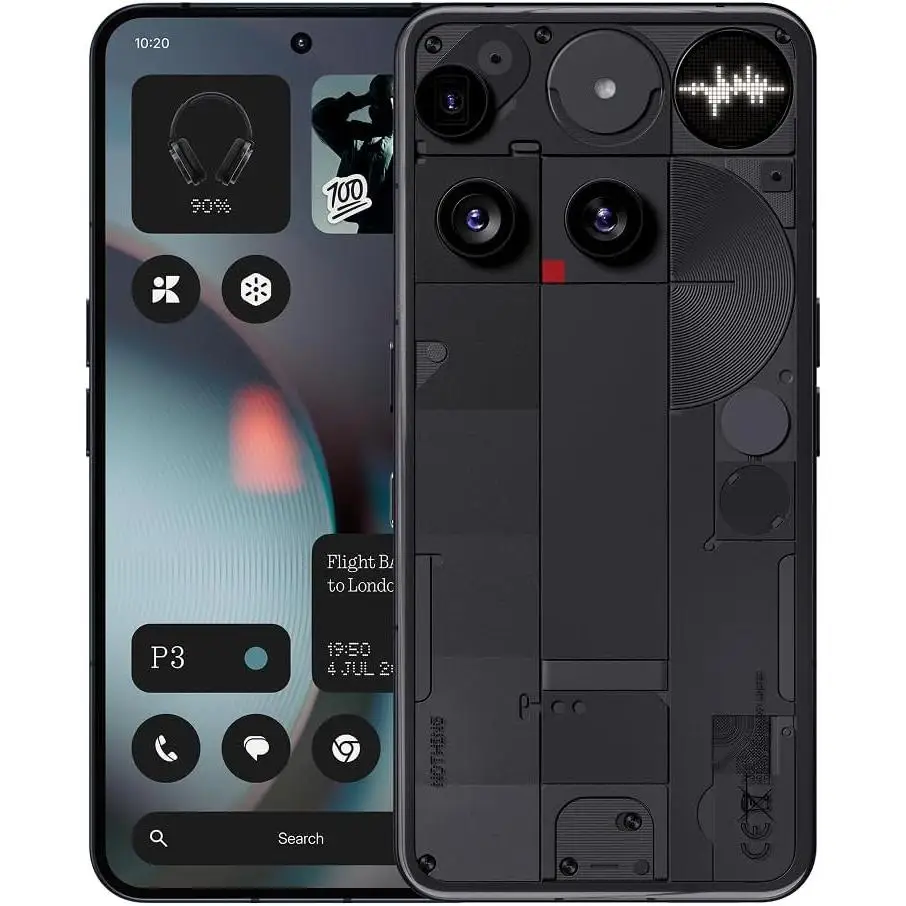 Teléfono – Nothing Phone (3) 5G, versión global, Glyph Interface con 489 LEDs, Triple Cámara 50MP con Teleobjetivo 3X, Pantalla AMOLED 120Hz 4500 nits, Batería 5150mAh, Nothing OS 4, IP68