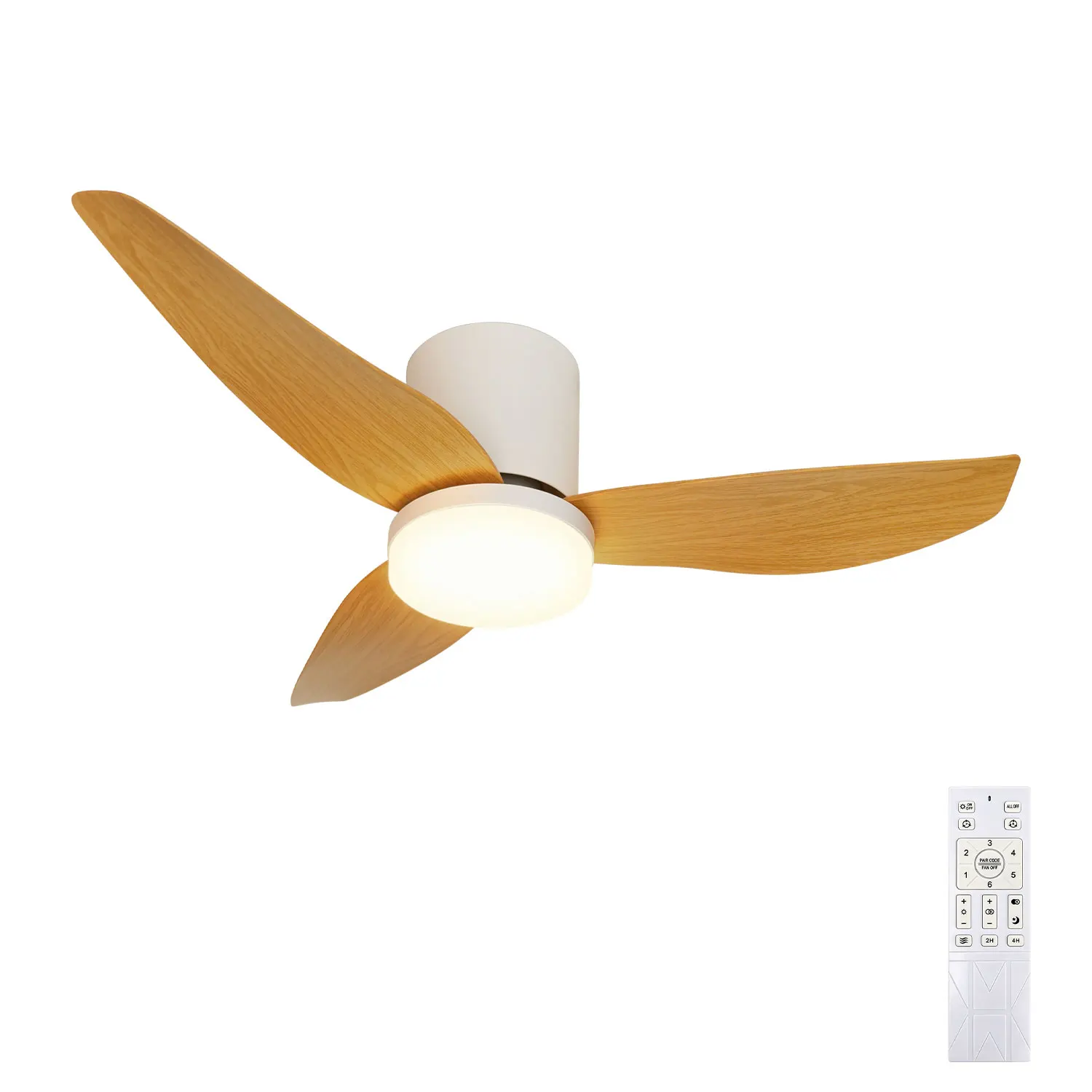 Ventilador de techo moderno con luz LED regulable, 3 tonos de luz y función inversa, frescura y estilo para todo el año
