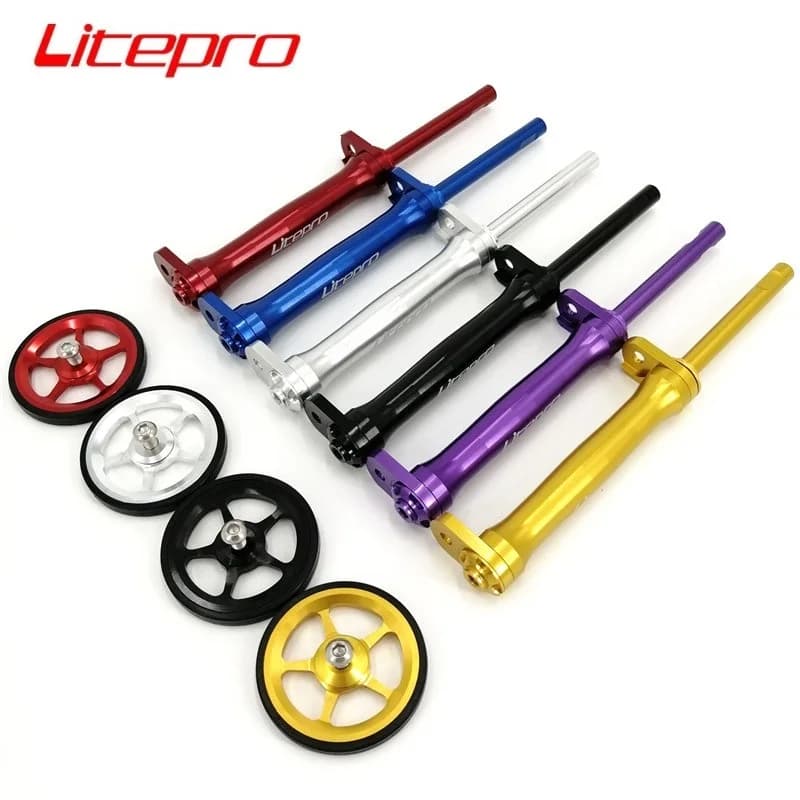 Litepro barra de extensión de rueda fácil, varilla telescópica para bicicleta plegable para bastidores traseros Brompton
