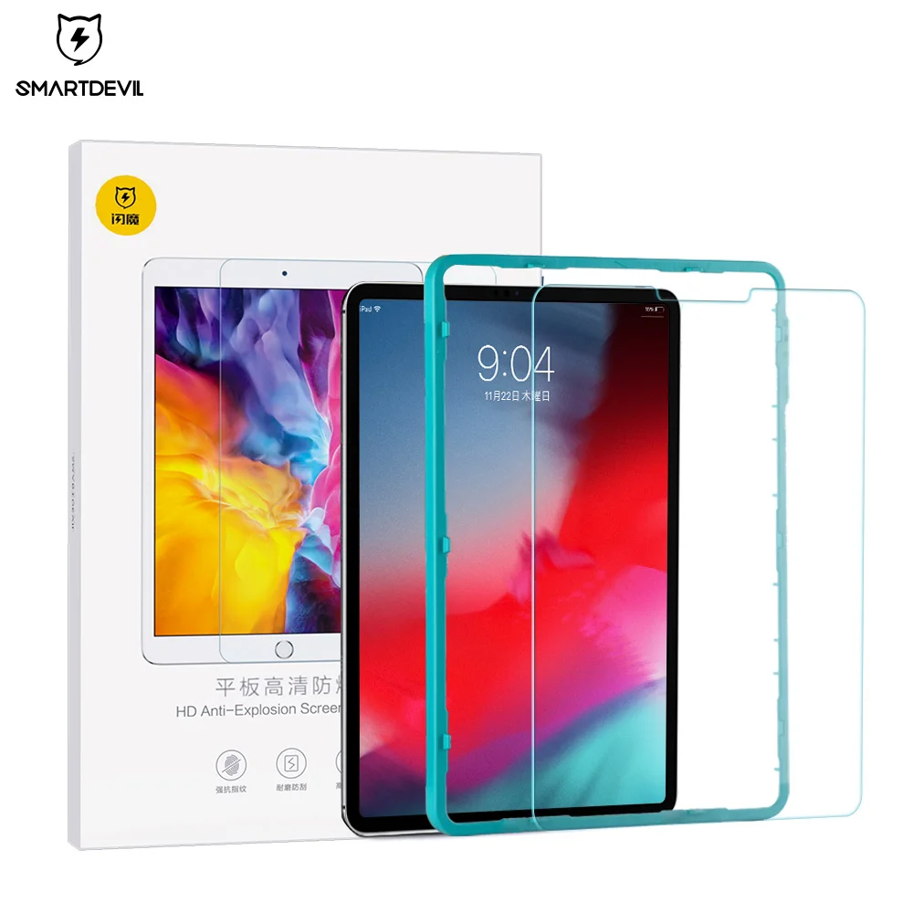 Vidrio templado SmartDevil para iPad Pro 2018 2020 2021, vidrio para tableta de 11 pulgadas y 12,9 pulgadas, Protector de pantalla HD para iPad Air 4 de 10,9 pulgadas