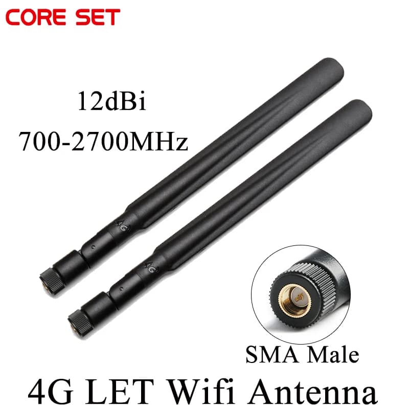 Antena Wifi 4G LET 12dBi, antena omnidireccional macho SMA de alta ganancia, 700-2700MHz, módem para 4G, GSM, GPRS