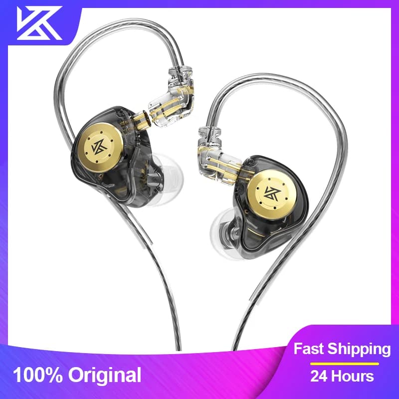 KZ EDX Pro auriculares dinámicos en el oído Monitor HiFi auriculares con cable bajo estéreo juego música tapones para los oídos auriculares con cancelación de ruido