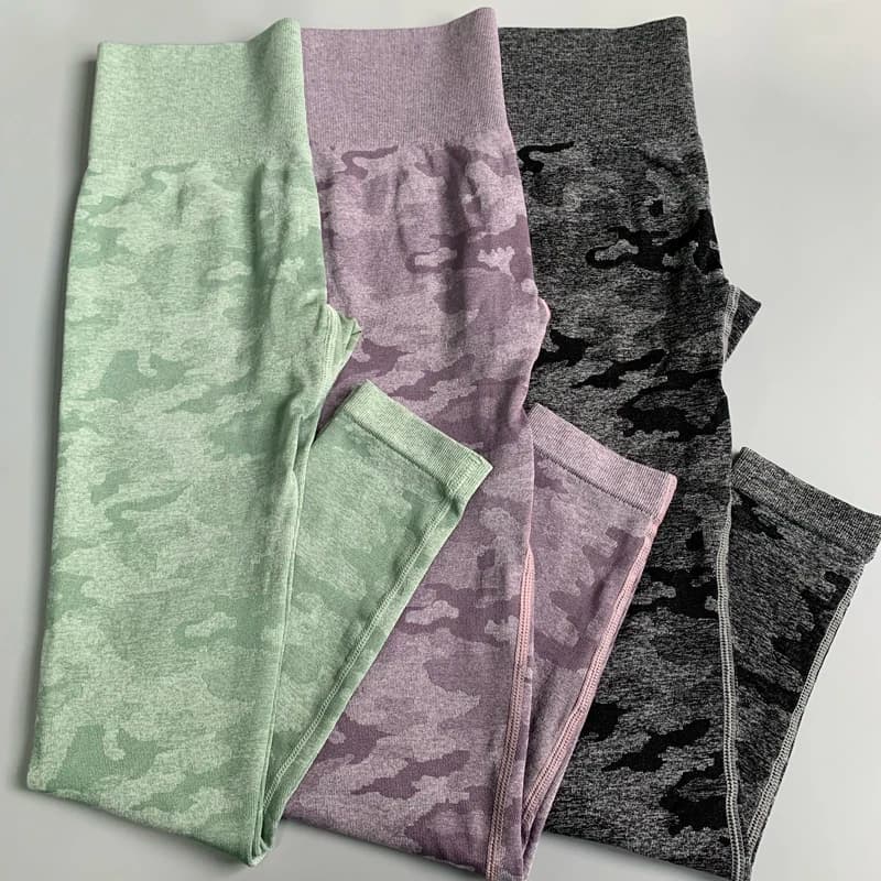 Nepoagym, mallas sin costuras de camuflaje de segunda edición para mujer, mallas con botín de cintura alta, mallas elásticas, pantalones de Yoga, pantalones de compresión para mujer