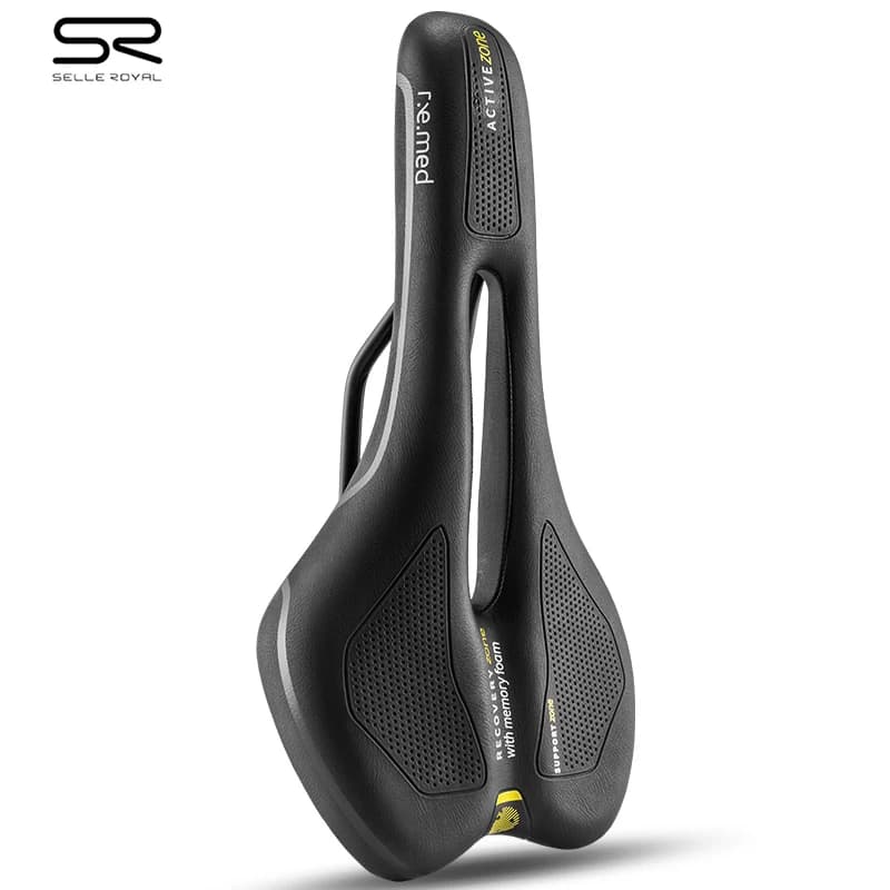 SELLE ROYAL-sillín de ciclismo para hombre y mujer, asiento transpirable de espuma viscoelástica con amortiguación, color negro, Unisex