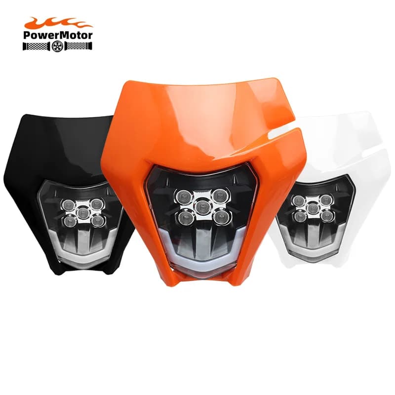 Faro LED para matrícula KTM, carenado de motocicleta Enduro EXC MX SX Wick, piezas para motos de cross Supermoto Motocross Enduro Mask