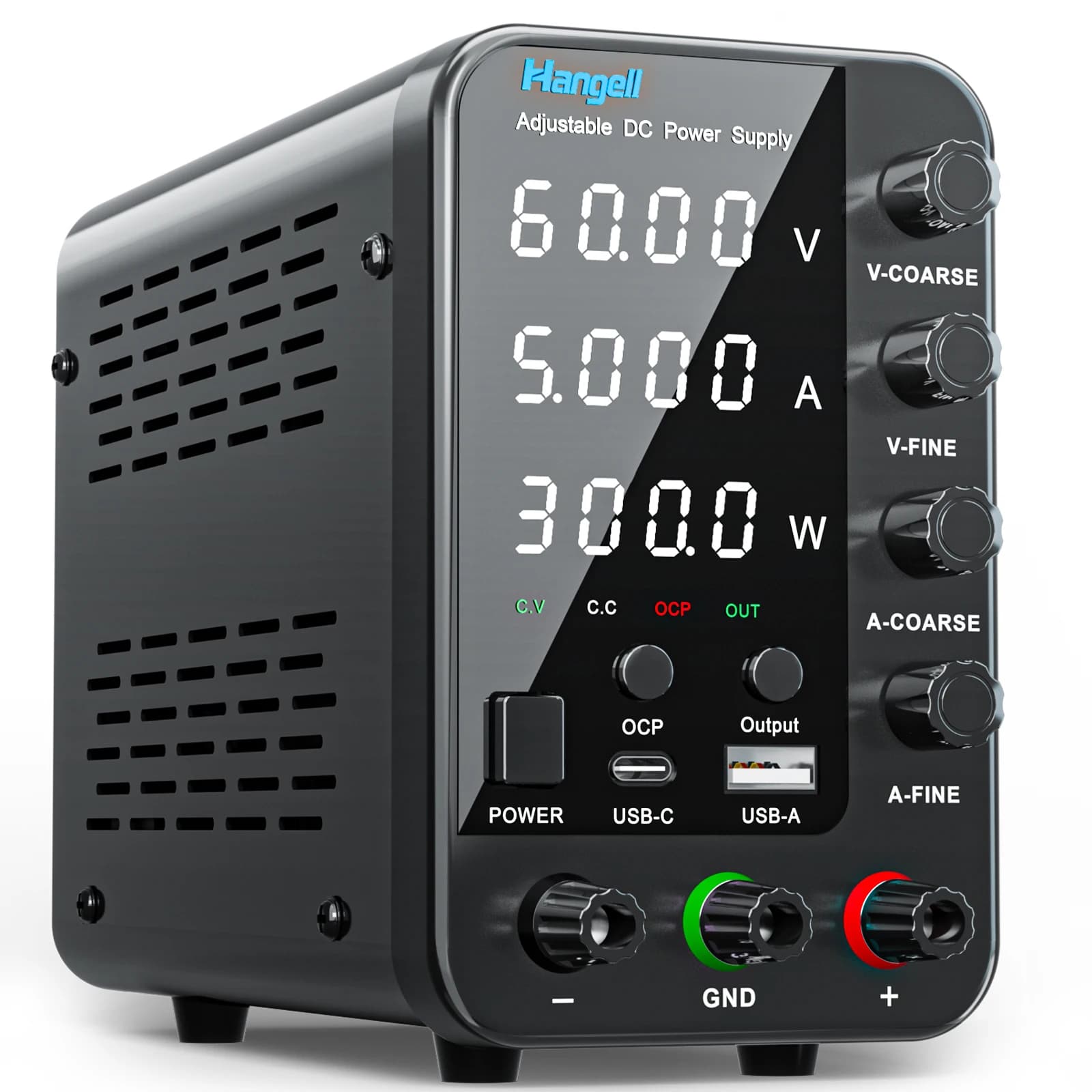 Fuente de alimentación de laboratorio CC 30V 60V 120V regulador de voltaje ajustable fuente de alimentación conmutada de banco corriente preestablecida ON/OFF
