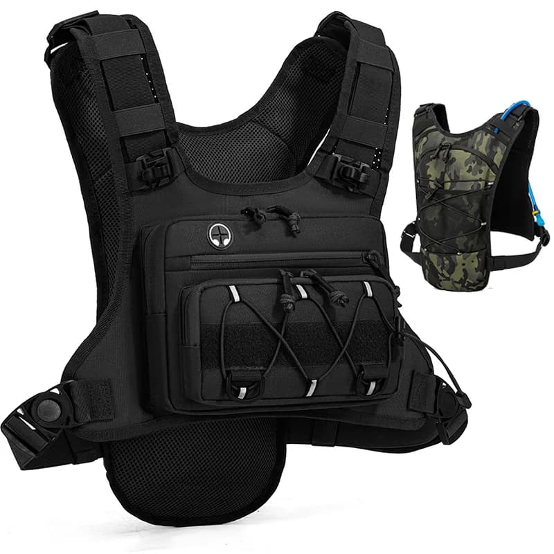 Chaleco de Hidratación para Correr, Ciclismo, Senderismo, Carreras de Bicicleta, Maratón, Bolsa Deportiva Táctica para Hombres y Mujeres, Mochila de Camping