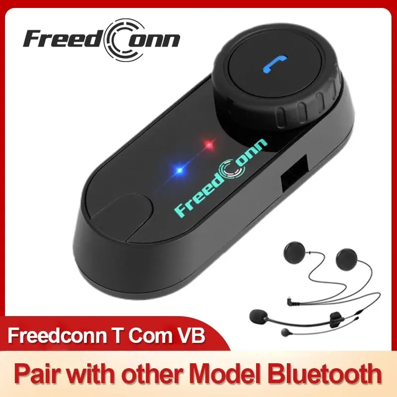 Freedconn-auriculares estéreo para casco de motocicleta, interfono de comunicación inalámbrica con Bluetooth, manos libres, para compartir música, 6 conductores