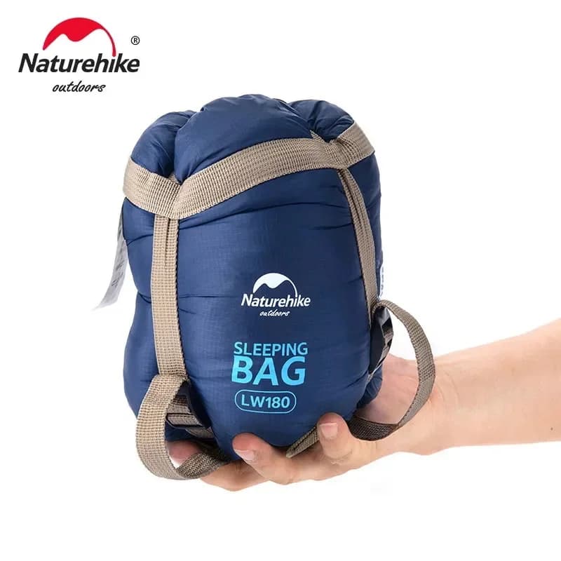 Saco de dormir Naturehike LW180, saco de dormir ultraligero de algodón, saco de dormir para primavera y verano, saco de dormir para senderismo y acampada al aire libre