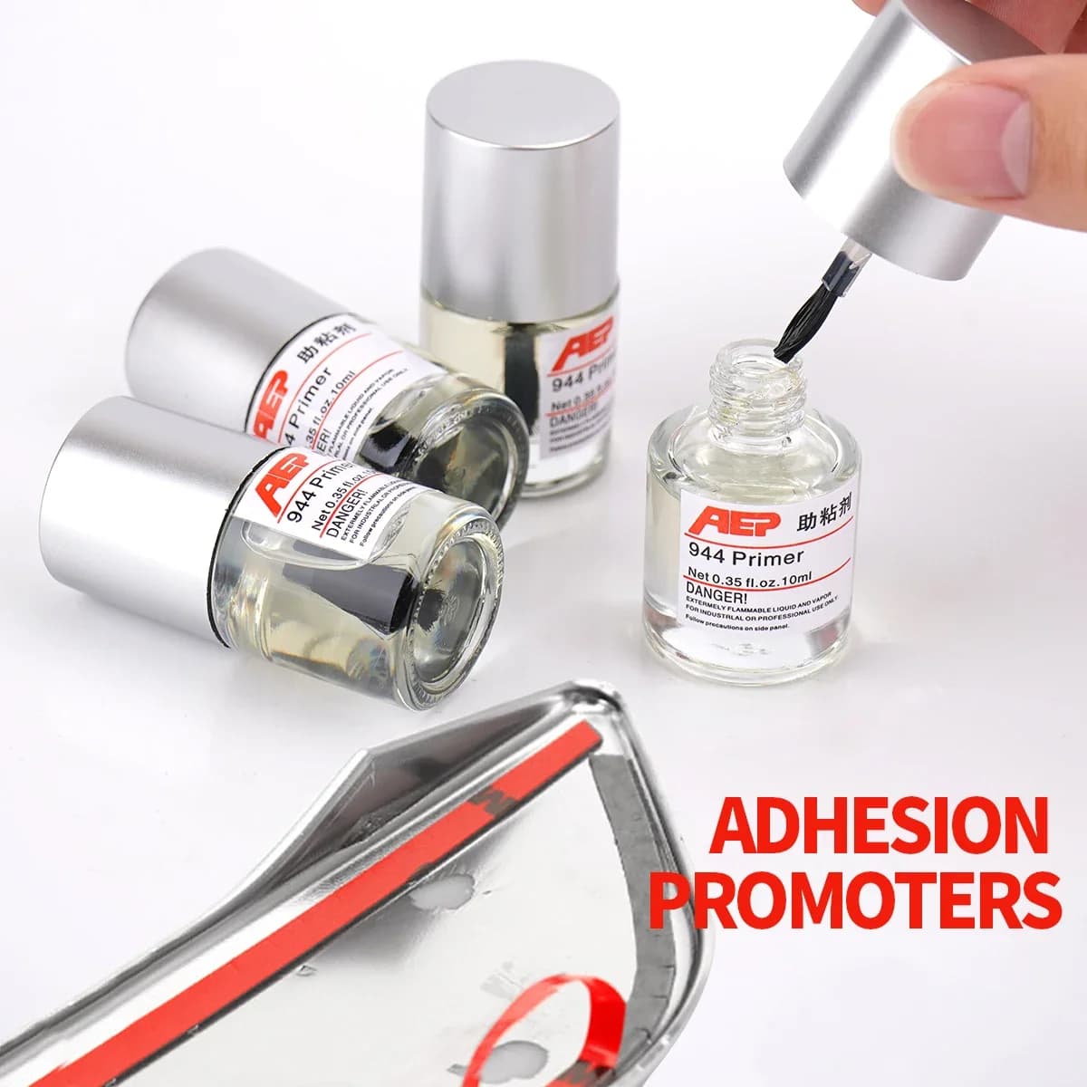 Promuente de adhesión adhesivo de imprimación 944 súper fuerte, pegamento de 10ml, cinta de doble cara de espuma acrílica fuerte para accesorios de coche