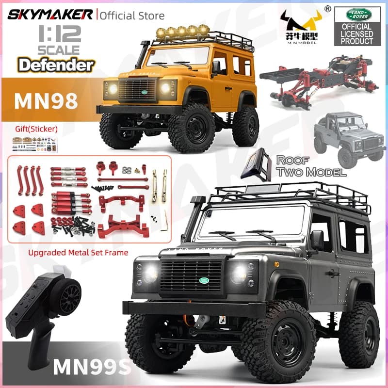 Nuevo MN99s MN98 1:12 MN modelo RTR versión RC coche 2,4G 4WD RC Rock Crawler Defender coche de Control remoto 1/12 RC camión coches Juguetes