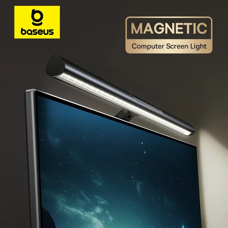 【Nueva venta】Baseus-Lámpara magnética para pantalla de ordenador, lámpara de escritorio, colgante para ordenador portátil, lámpara de mesa con luz USB, luz LED para Monitor, luz de lectura