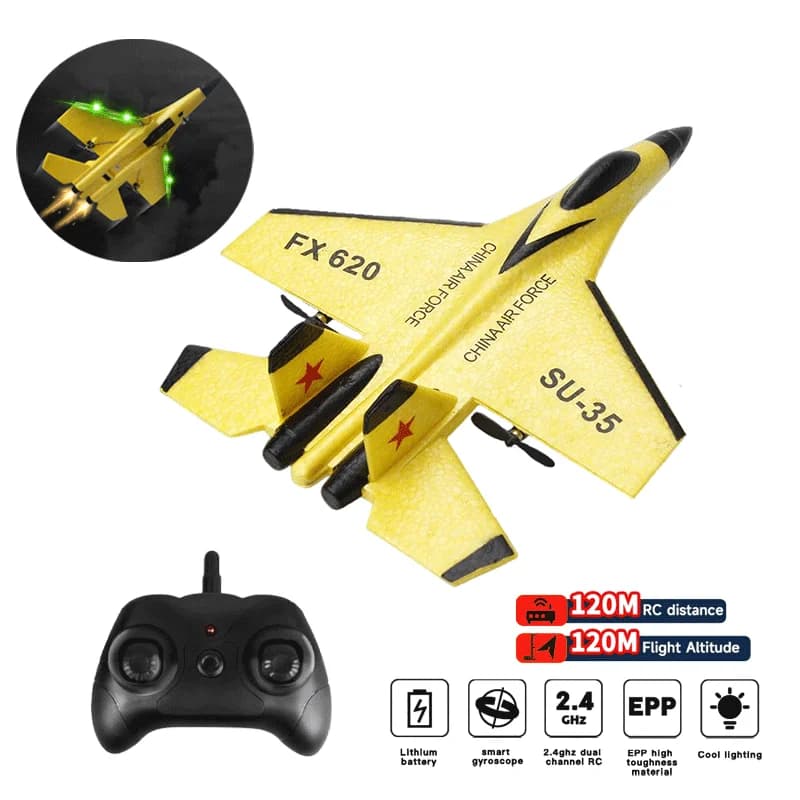 Avión de Espuma RC SU35, Avión RC 2.4G, Planeador de Control Remoto, Planeador de Combate, Avión de Espuma EPP, Juguetes