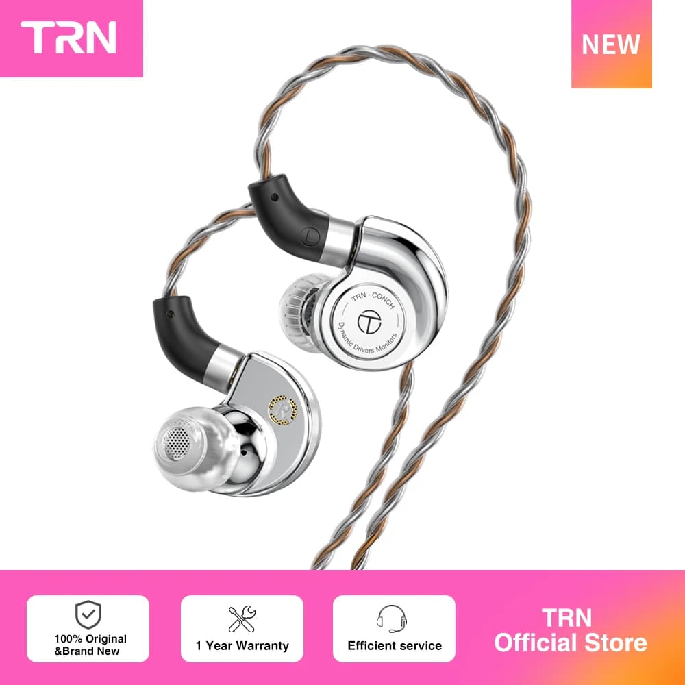 Audífonos TRN Conch Lucky Bag de Alto Rendimiento con Diafragma de Diamante DLC, Monitores Intrauditivos Dinámicos con Filtros de Ajuste para Xiaomi