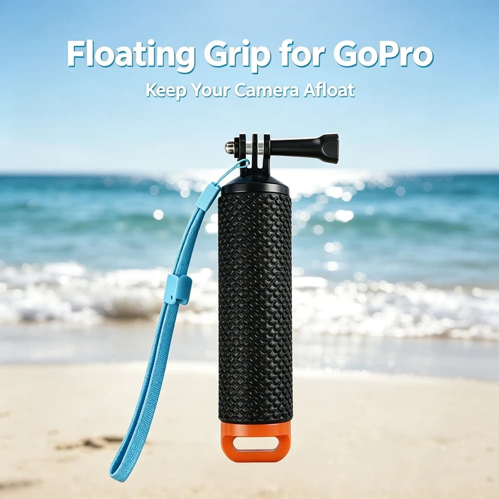 Empuñadura Flotante para GoPro Hero 13 12 11 DJI OSMO Action 6 Insta360, Soporte de Cámara Sumergible a Prueba de Agua para Buceo