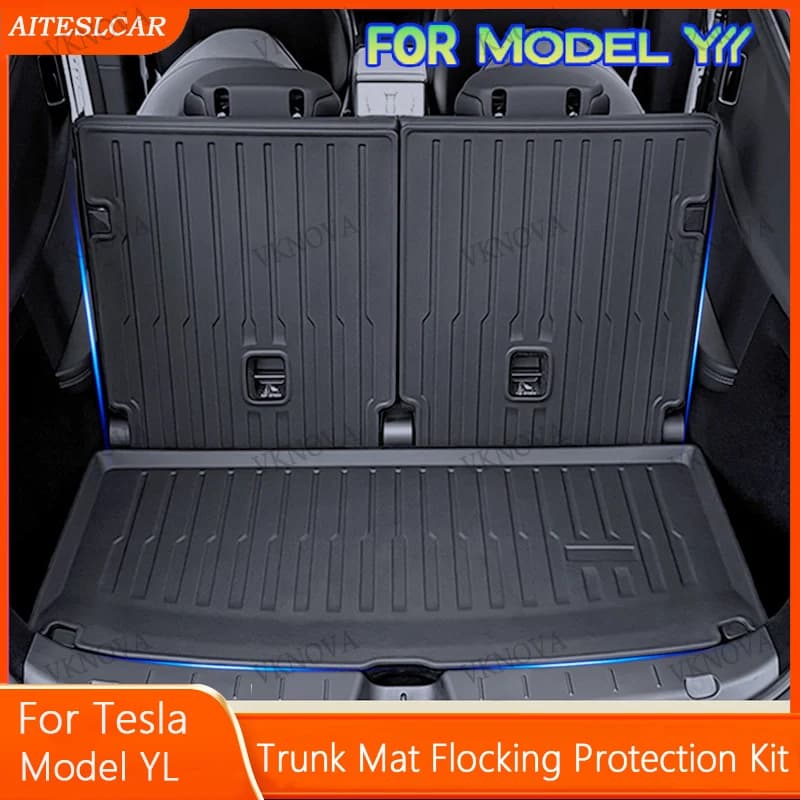 Protector de Respaldo para Asientos Traseros para Tesla Model Y L 2026, Tapete para Maletero, Protector Antipatadas, Accesorios Interiores para Auto, Forro de Carga para Model YL