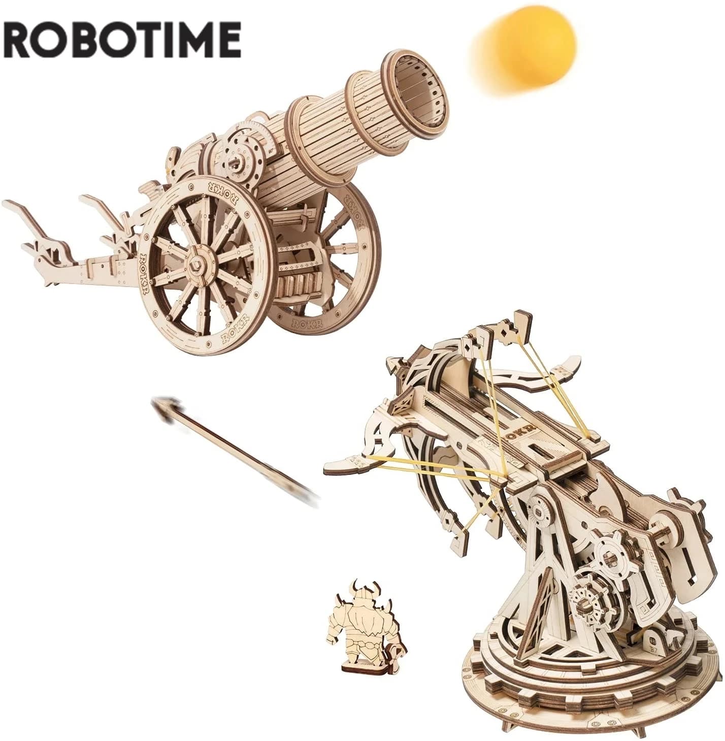 Rompecabezas 3D de Madera Robotime, Juego de Guerra Medieval de Asedio, Set de Ensamblaje, Regalo para Niños, Adolescentes y Adultos, Juguete de Estrategia KW401 KW801