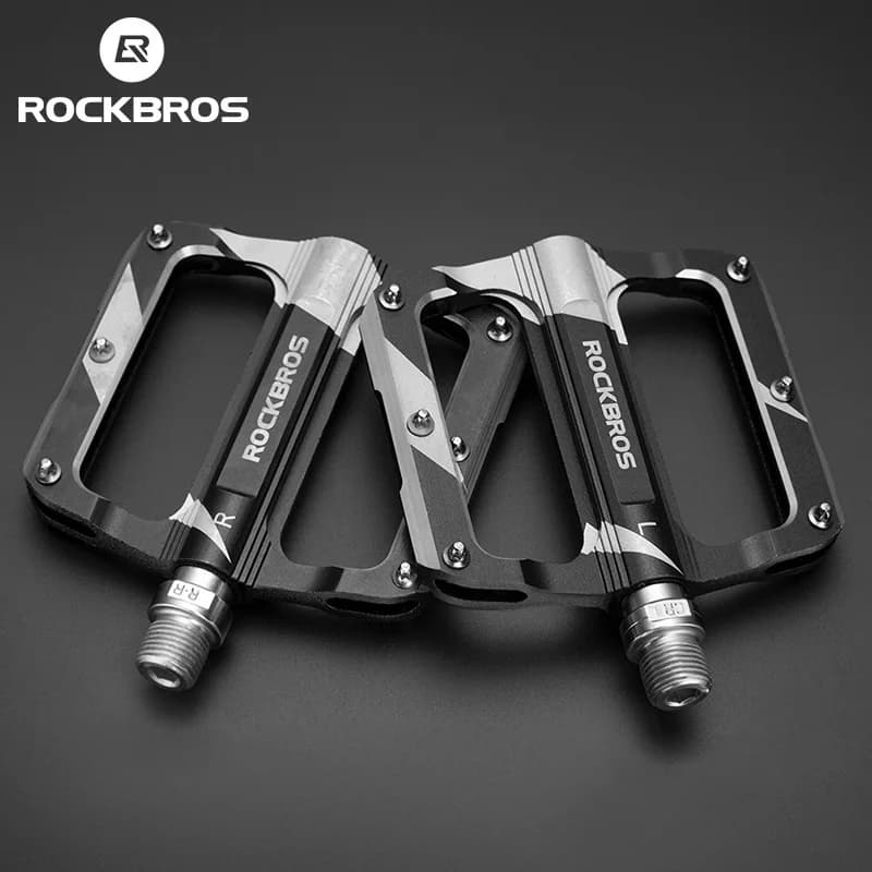 ROCKBROS Ciclismo 4 Rodamientos De La Bicicleta Pedal Antideslizante Ultraligero Sealed CNC Carretera	Pedales Bicicleta MTB Aluminio Estriberas Bici Accesorios De Bicicletas De Montaña