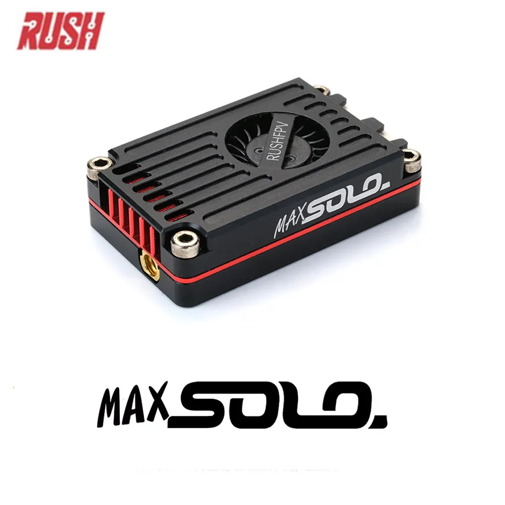 RUSHFPV RUSH MAX SOLO 5,8 GHz 2,5 W VTX 5,8G CNC Shell ventilador de refrigeración incorporado para RC FPV Freestyle Dron de carreras de largo alcance
