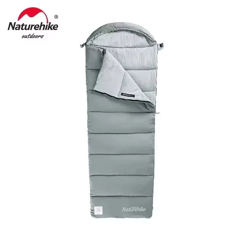 Saco de dormir tipo sobre de la serie M de Naturehike, portátil, lavable a máquina, con diseño de doble capa, ideal para acampar, hacer senderismo y actividades al aire libre.