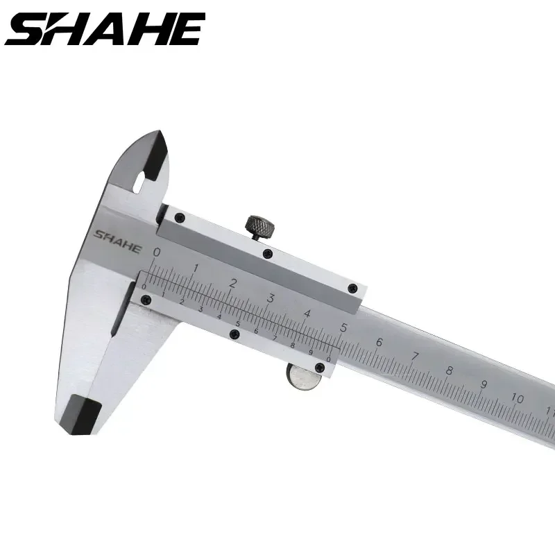 Calibrador Vernier SHAHE de Alta Precisión 0.02mm, Calibradores Vernier de Acero al Carbono para Mediciones Internas, Externas, de Profundidad y de Escalonamiento