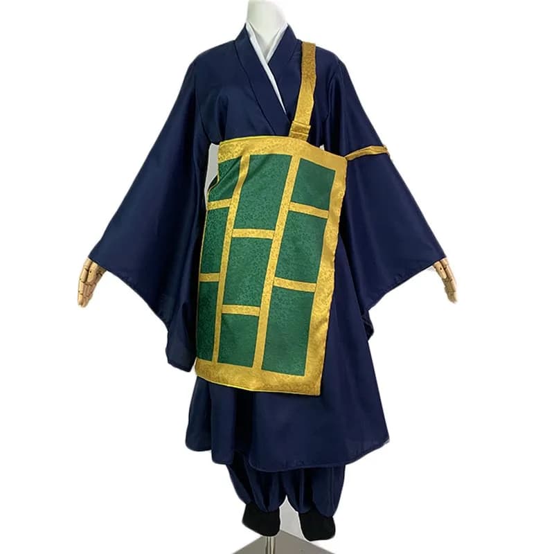 Disfraz de Cosplay de Geto Suguru, Kimono negro y azul, uniforme escolar, ropa de Anime, disfraces de Halloween para mujeres y hombres