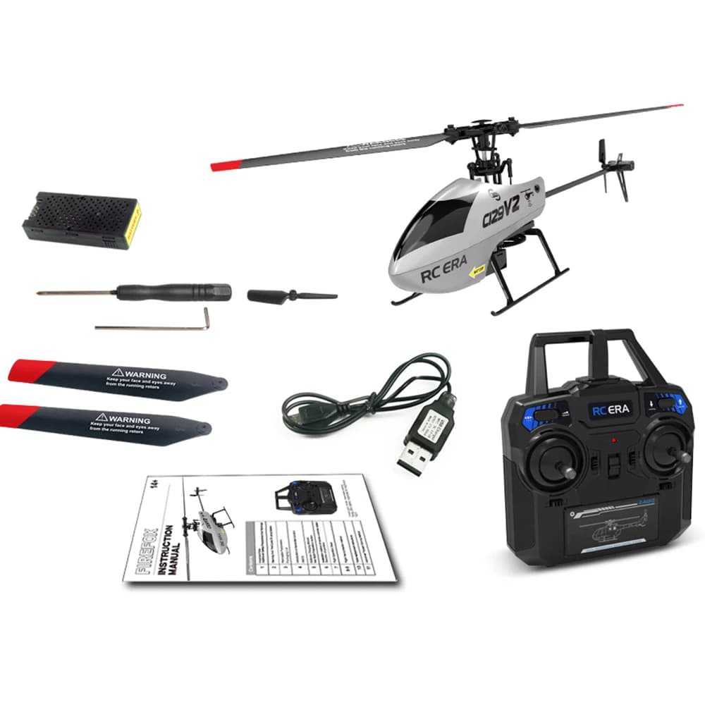 RC ERA C129V2 RTF RC helicóptero 2,4 GHz giroscopio de 6 ejes un clic 3D Flip Control remoto aviones Hobby Juguetes