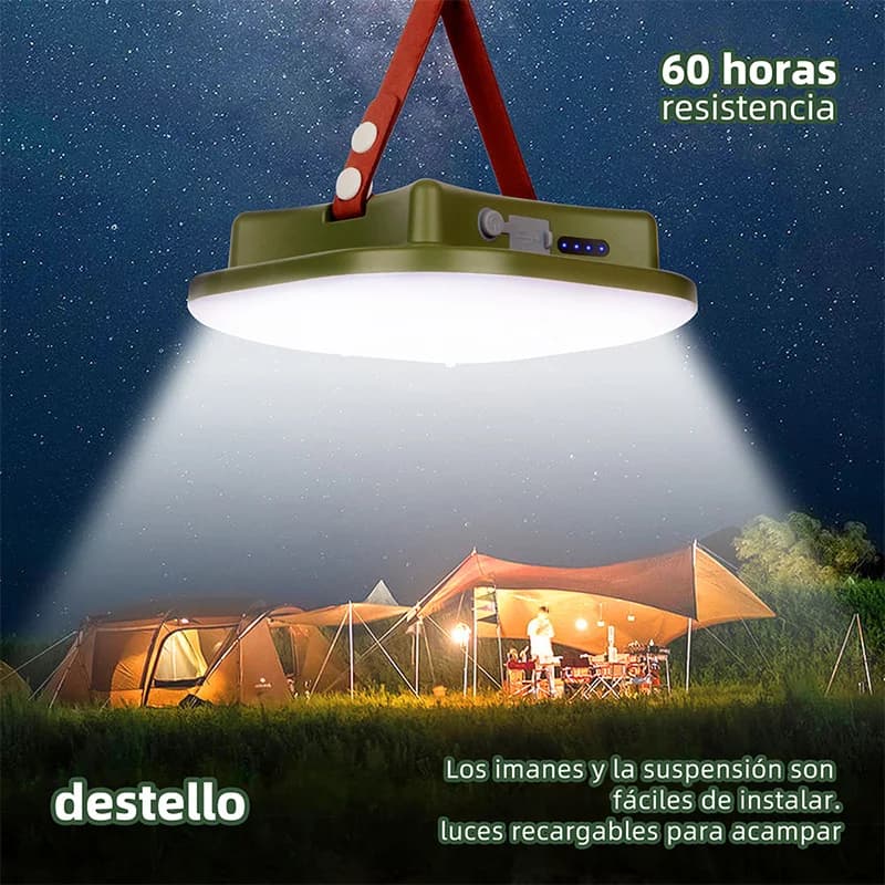 MOSLIGHTING13500maH Luz LED de carga para acampar con imán Antorcha portátil Lámpara de tienda de moda Mantenimiento de trabajo Iluminación de emergencia