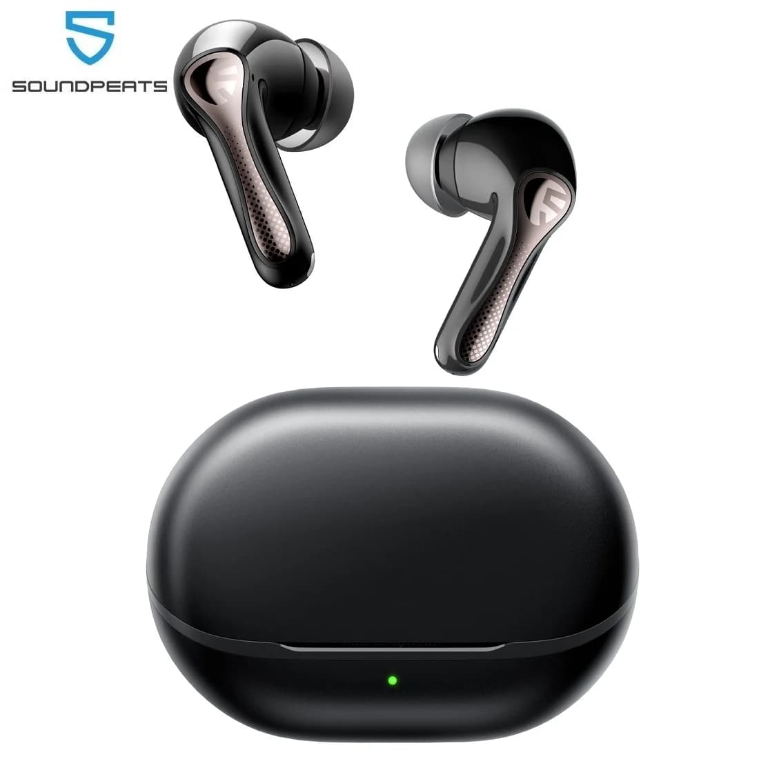 Auriculares Inalámbricos SOUNDPEATS Air5 Pro, Cancelación de Ruido Híbrida Adaptativa de 55 dB, Bluetooth 5.4, Hi-Res LDAC AptX Sin Pérdidas, 6 Micrófonos AI ENC