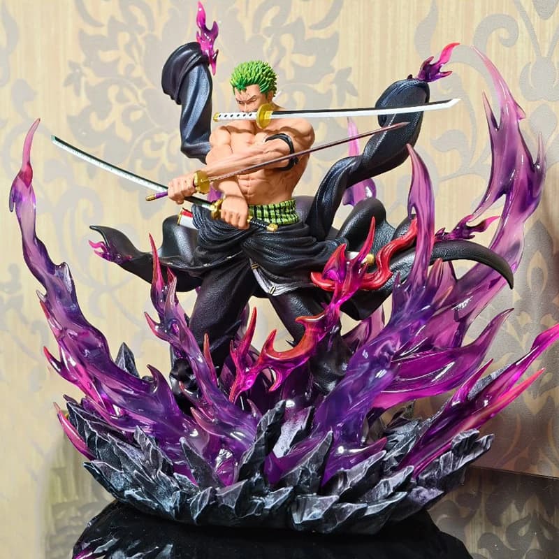 Figura de Anime de Zoro Enraged de One Piece, Estatua de PVC de Colección, Modelo de Decoración para Habitación, Regalos
