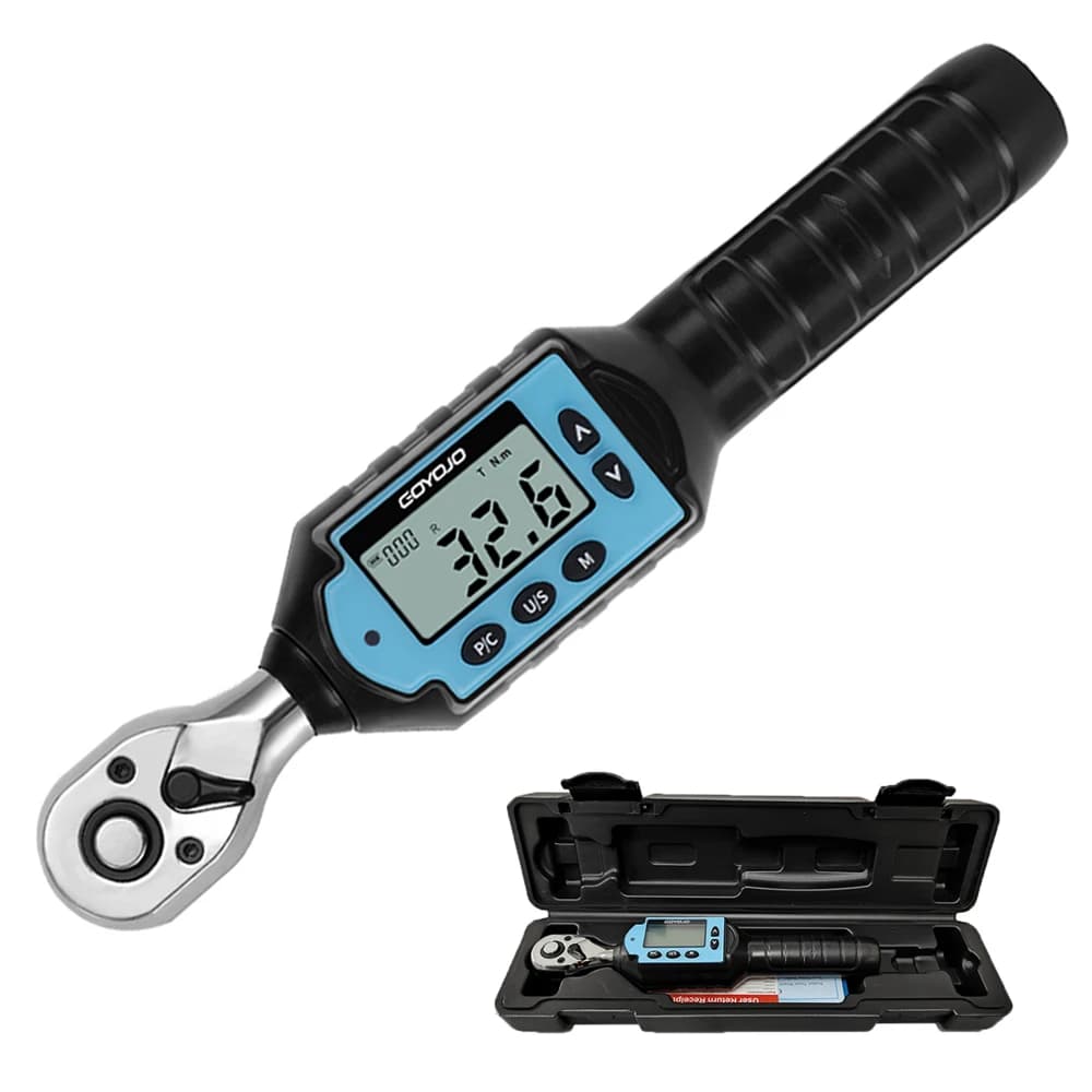 Nueva Llave Dinamométrica Digital Preajustable 1/2" 3/8" 1/4" Cabeza de Carraca Bidireccional Profesional Ajustable Bicicleta Reparación Herramientas de Mano