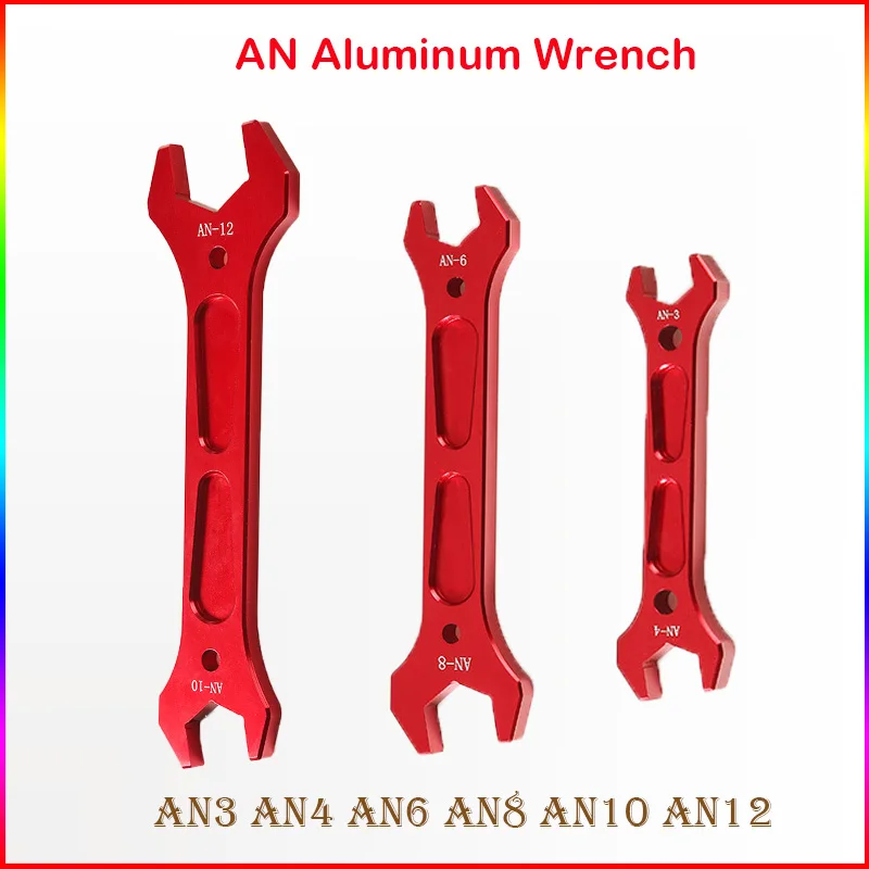 Kit de herramientas de llave de tubo, accesorio de doble extremo AN3, AN4, AN6, AN8, AN10, AN12