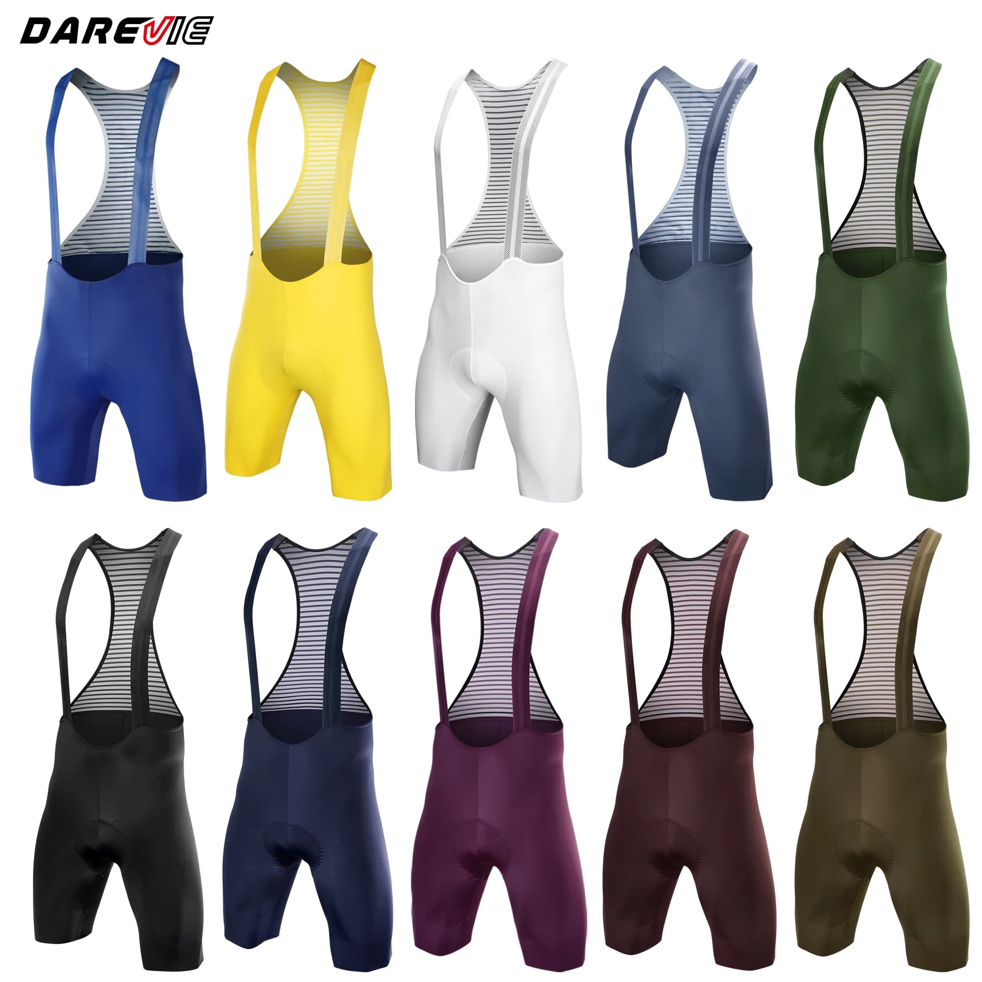 DAREVIE Culotte de Ciclismo para Hombre Sin Costuras 2.0 PRO Level, Pantalones Cortos de Ciclismo para Hombre 6H 500KM, Culotte de Ciclismo con Tirantes para Hombre, Elástico en 4 Direcciones