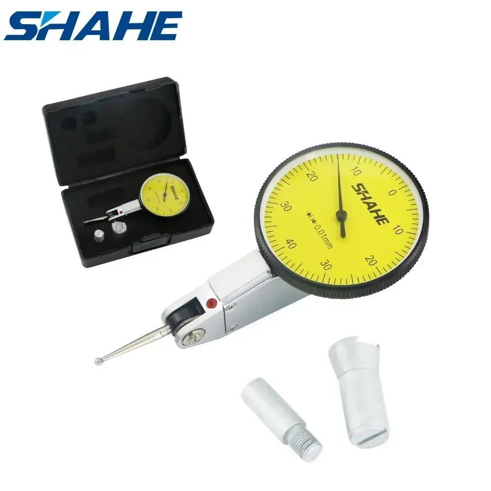 Shahe - Indicador de Dial de 0-0.8 mm y 0.01 mm, Herramienta de Medición