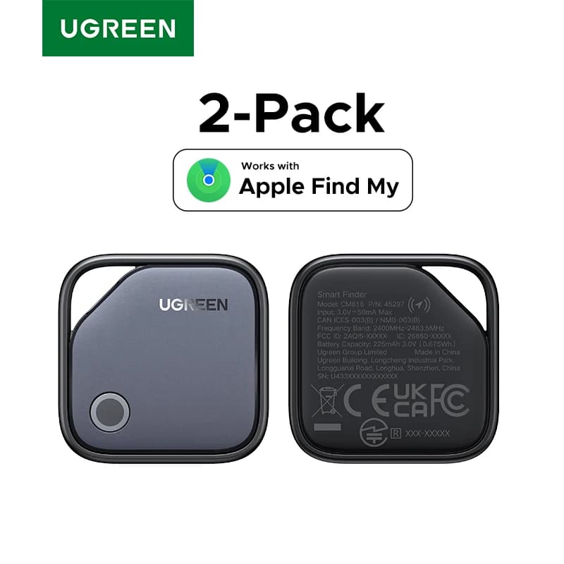 UGREEN Smart Tag Bluetooth Tracker, buscador de llaves Localizador de artículos SmartTag Batería de hasta 2 años para iPhone Apple Find My (solo IOS)
