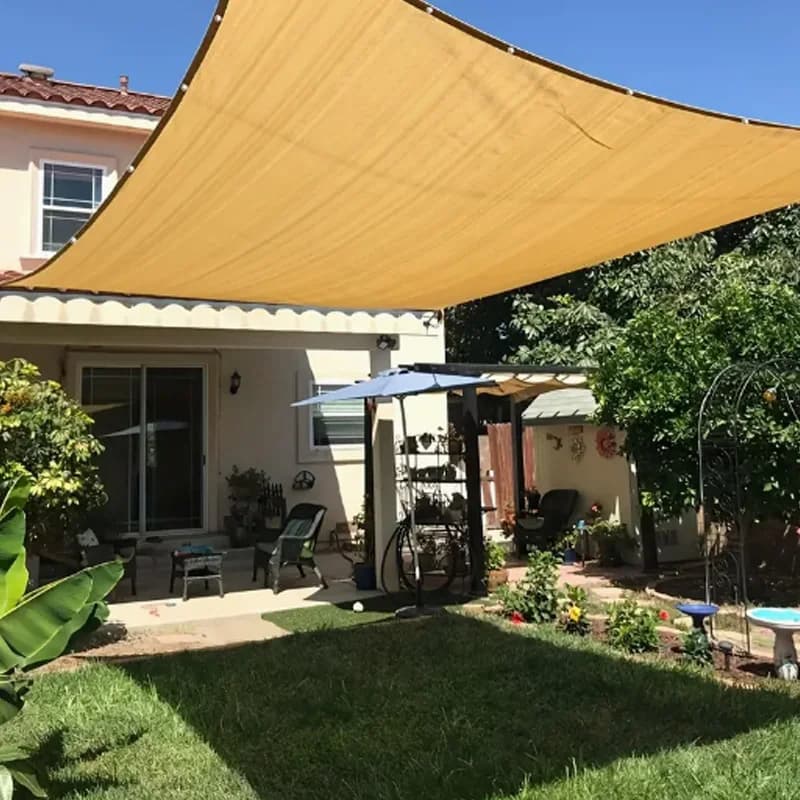 Tela de Sombra Beige, Malla de Protección Solar Duradera, Adecuada para Terraza, Invernadero, Gallinero, Porche
