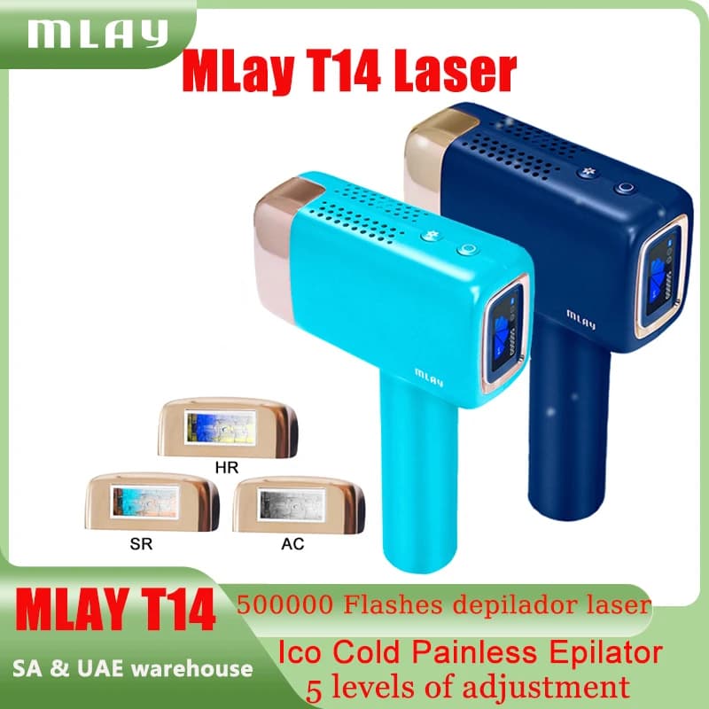 Depiladora láser MLAY T14, depiladora IPL malaya permanente, depiladora indolora helada, láser 500000   Flashes Depiladora Corporal Facial
