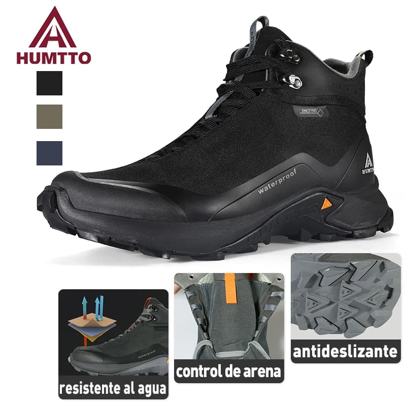 HUMTTO-zapatos de senderismo profesionales para hombre, botas para escalada al aire libre, Camping, montaña, Trekking, zapatillas tácticas para hombre, zapatos deportivos de caza