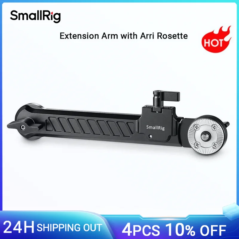 SmallRig-Brazo de extensión con roseta Arri, 168-260mm, rango de extensión con longitud ajustable, M6 roseta 31,8mm -1870