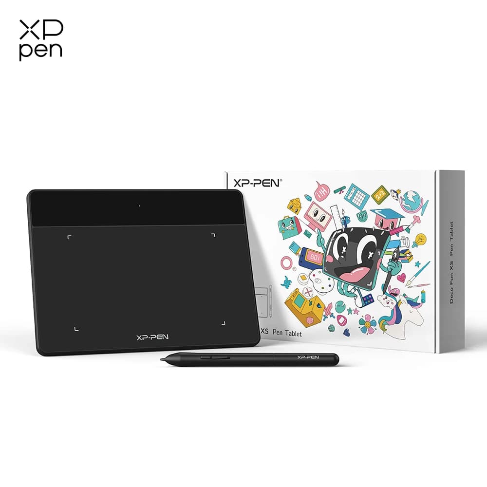 XPPen Deco Fun XS tableta de dibujo Digital tableta gráfica de 4 pulgadas para firma artística educación en línea para Windows Mac Android Linux