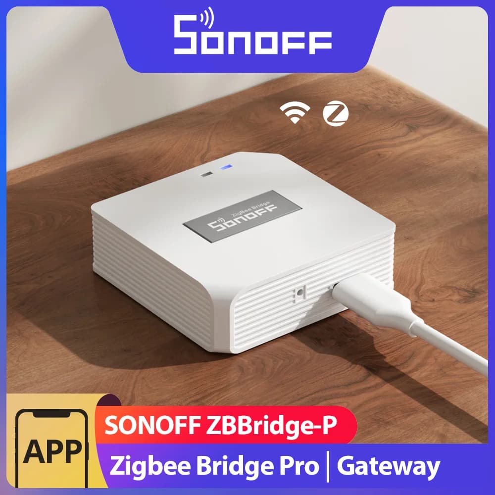 SONOFF ZB Bridge-P ZigBee Pro ESP32 Gateway Wi-Fi ZigBee Escena inteligente local de doble protocolo a través de eWeLink Alexa Google SmartThings