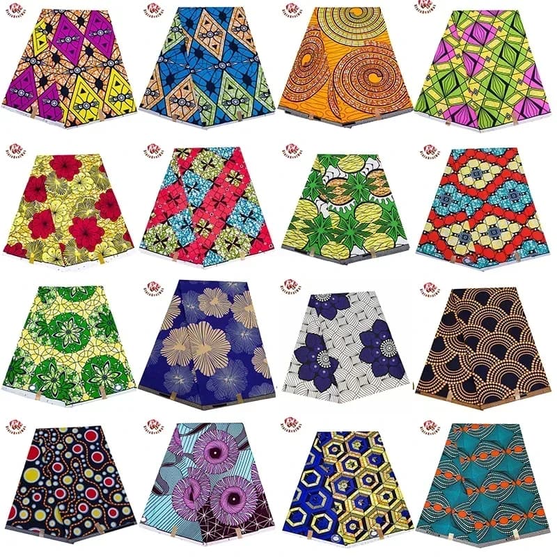 Bintarealwax venta al por mayor África Farbic 2025 Ankara tela de costura de poliéster Material de Color claro para mujer vestido de fiesta FP6390